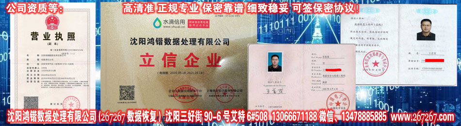 沈陽鴻鍇數(shù)據(jù)恢復(fù)(267267)公司資質(zhì)